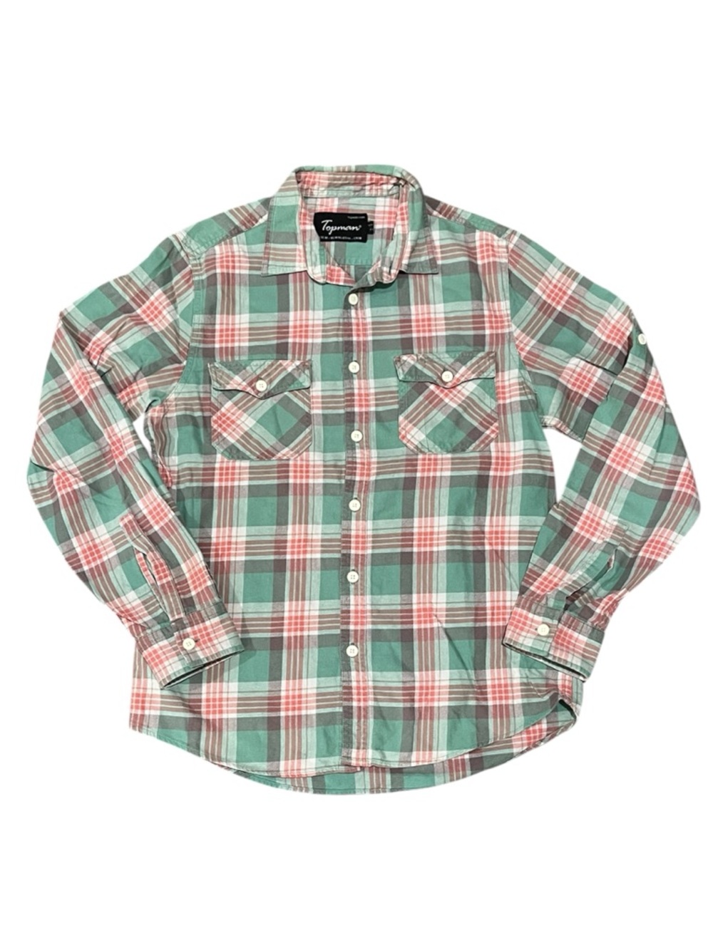 TOPMAN Plaid Button Down Shirt